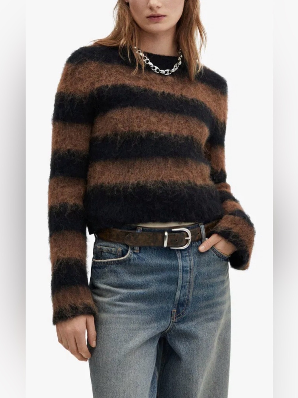 MANGO
Telerany Fluffy Stripe Jumper